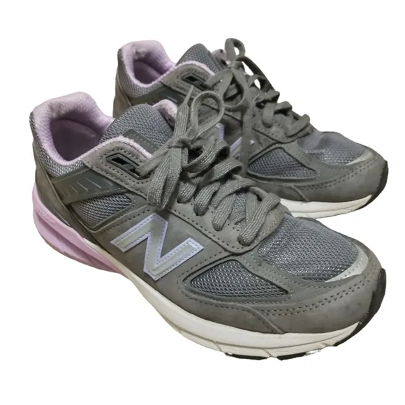 New Balance 990v5 Gray/Purple Women's Shoes