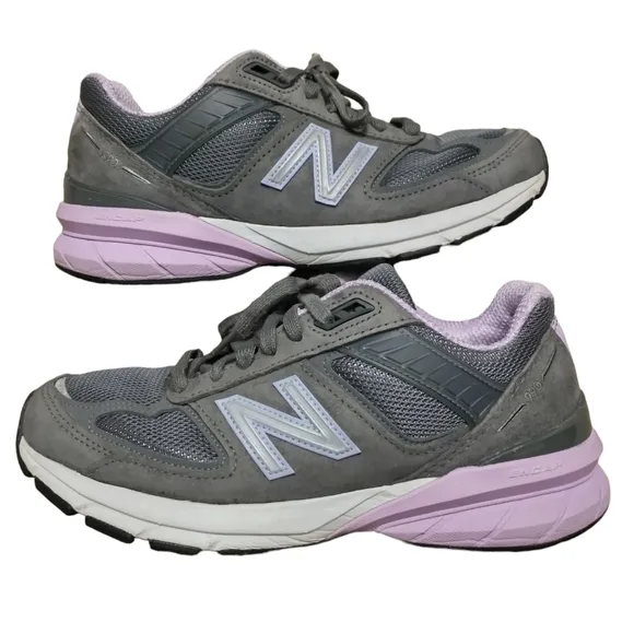 New Balance 990v5 Gray/Purple Women's Shoes