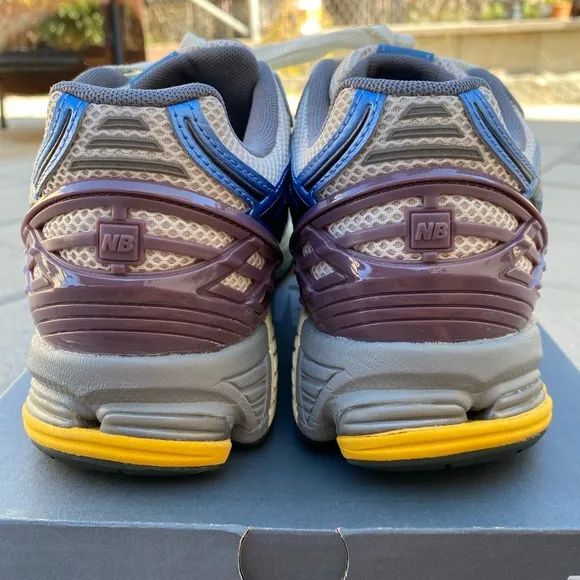 New Balance Blue and White Athletic Shoes with Mesh Upper