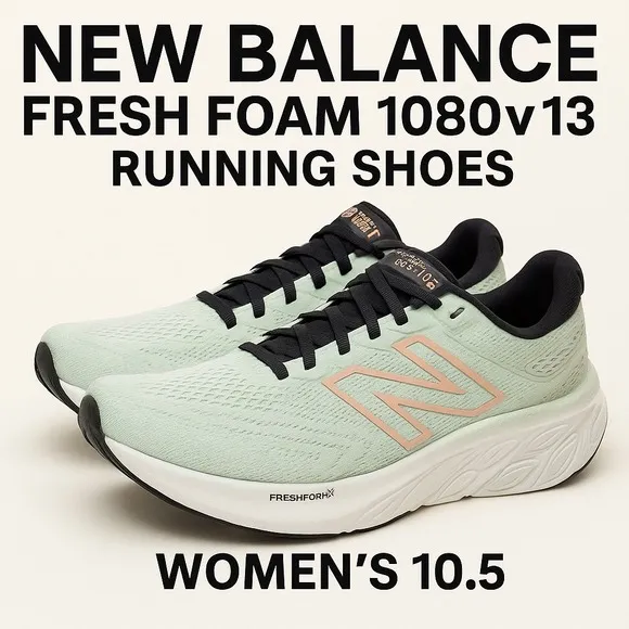 New Balance Fresh Foam 1080v13 Running Shoes W1080ACC Women's 10.5 Aqua Peach