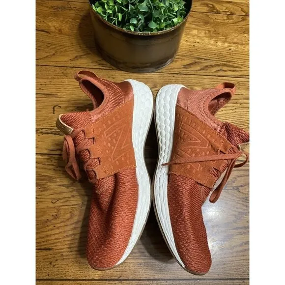 New Balance Fresh Foam Cruz MCRUZOC for Men, Copper Rose/Sea Salt and Gum 9.5