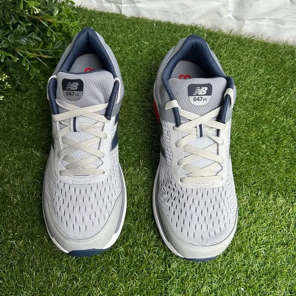 New Balance MEN 847 V4 WALKINGSHOE Silver (Silver Mink/Gunmetal)$150 Sz 10.5D