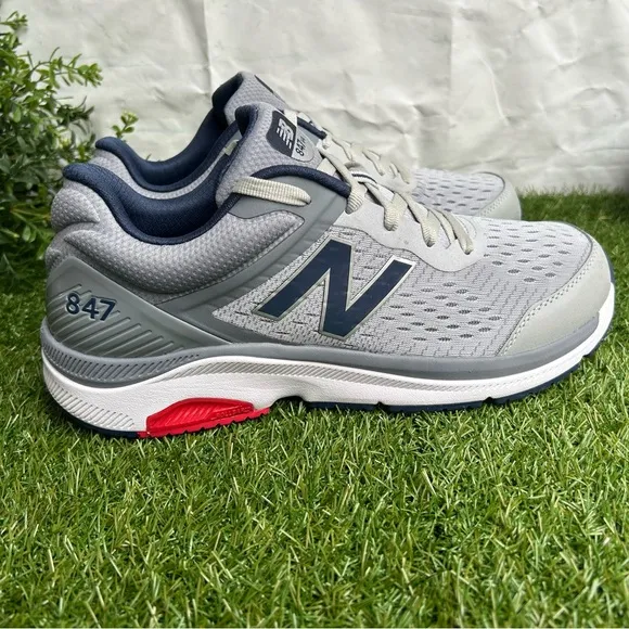 New Balance MEN 847 V4 WALKINGSHOE Silver (Silver Mink/Gunmetal)$150 Sz 10.5D