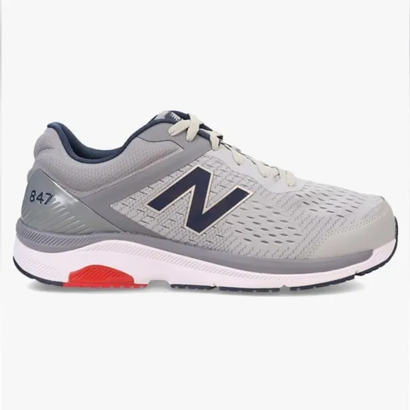 New Balance MEN 847 V4 WALKINGSHOE Silver (Silver Mink/Gunmetal)$150 Sz 10.5D
