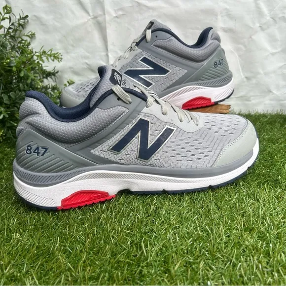 New Balance MEN 847 V4 WALKINGSHOE Silver (Silver Mink/Gunmetal)$150 Sz 10.5D