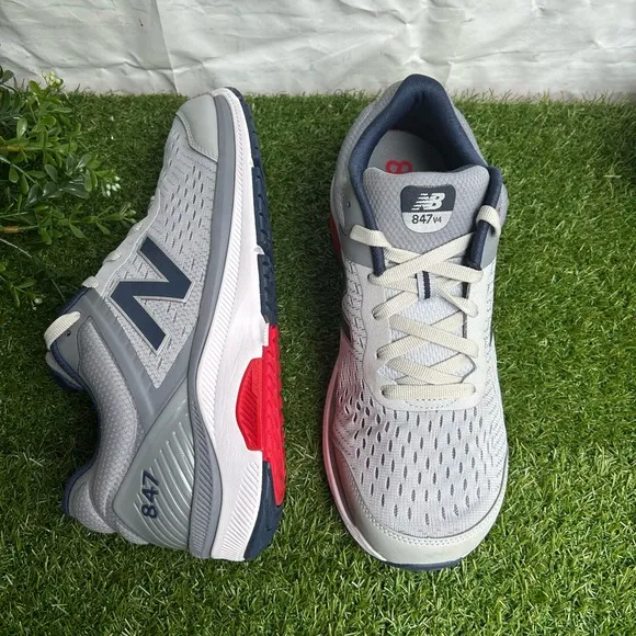 New Balance MEN 847 V4 WALKINGSHOE Silver (Silver Mink/Gunmetal)$150 Sz 10.5D