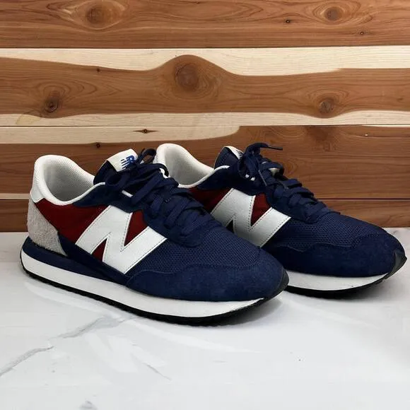 New Balance Men's 237 Sneakers Retro Running Shoes Casual Blue White Red size 13