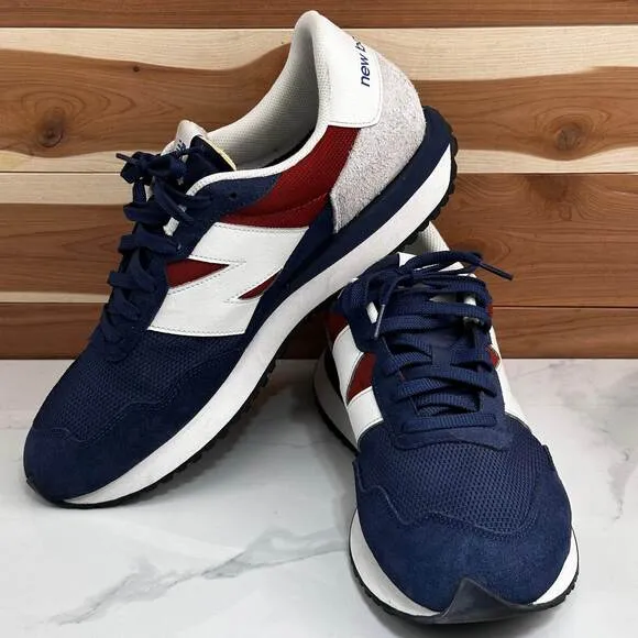 New Balance Men's 237 Sneakers Retro Running Shoes Casual Blue White Red size 13