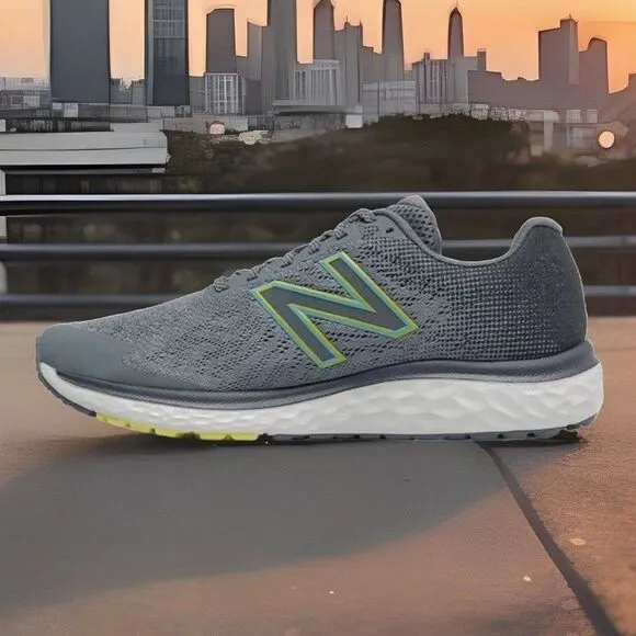 New Balance Mens M680ll7 Gray Light Cyclone Running Shoes Size‎ 9.5 Wide NWB