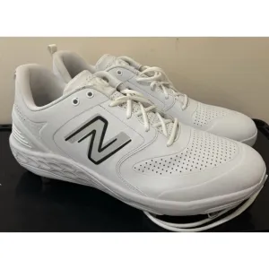 New Balance Shoes Mens 17 Fresh Foam 3000v6 Baseball Cleat White Spikes L3000TW6