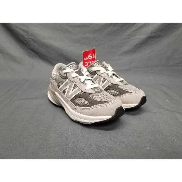New Balance Toddler's 990 V6 (TD) Sneakers Lace Up Gray Size 6 NEW IN BOX!