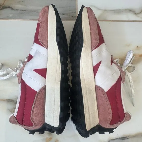 New Balance Women’s 327 Red/White Washed Henna Sneakers Trainers Shoes Size 8
