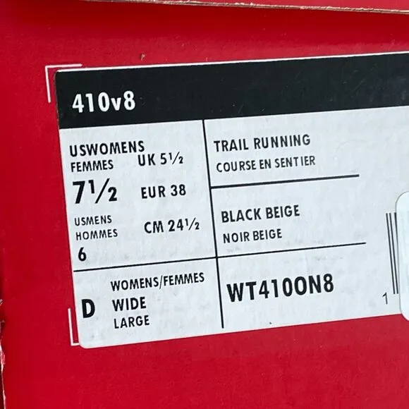 New Balance Women's 410 V8 Trail Running Shoe 7.5 Wide NWB S180