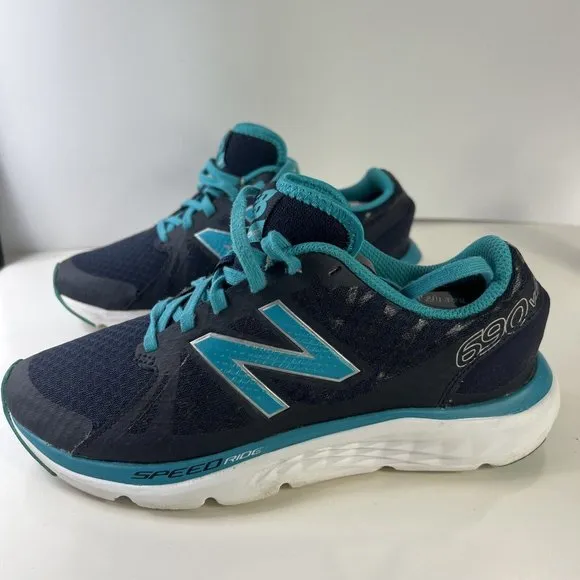 New Balance Womens 690 V4 W690LN4 Blue Running Shoes Sneakers Size 7 B