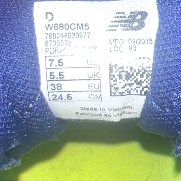 New Balance Women's W680V3 Running Shoe | Color: Yellow/Pink/Blue 🩷👟💛👟💙