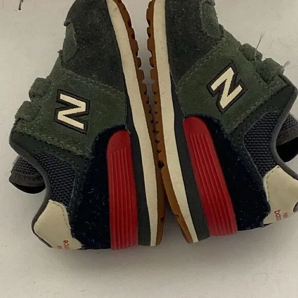 New Balance Kid's &amp; Toddler Camo Green Red 574 Sneaker Shoes Size 4