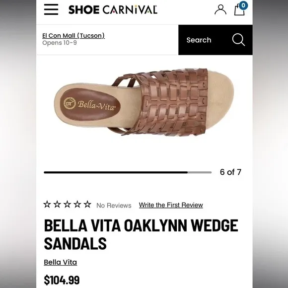 New Bella Vita Oaklyn Wedge sandals 8.5 WW