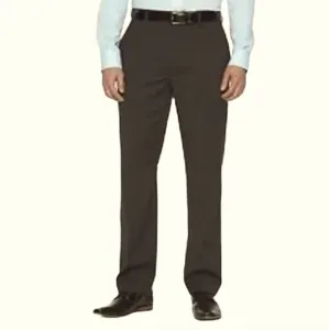 New! Billy London Men's Modern Fit Dress Pants, Gray &amp; Brown Pinstriped