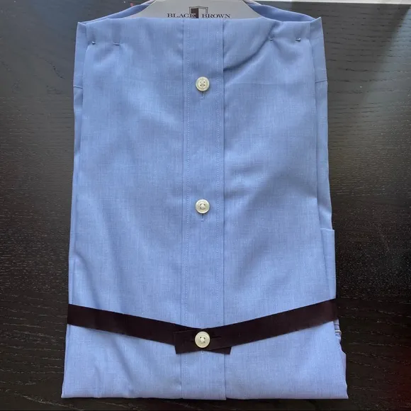New BLACK BROWN 1826 Classic Fit Dress Shirt