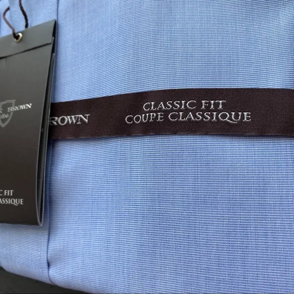 New BLACK BROWN 1826 Classic Fit Dress Shirt
