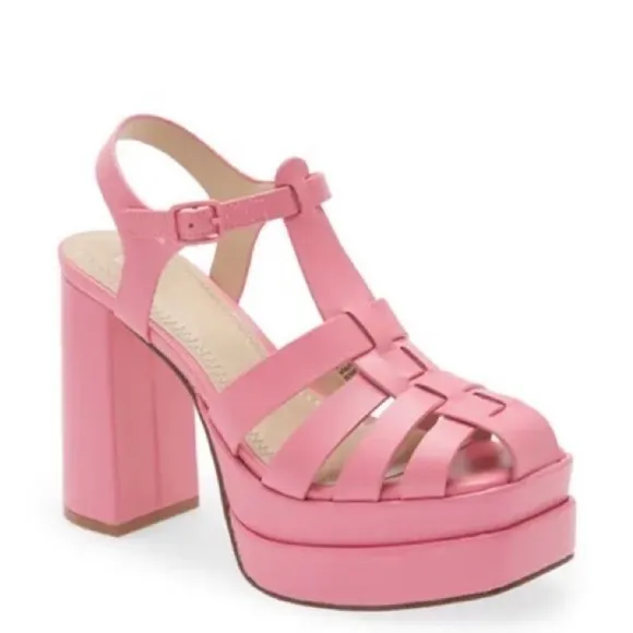 NEW! BP Pink Amaya Fisherman Platform Sandals - Size 8.5