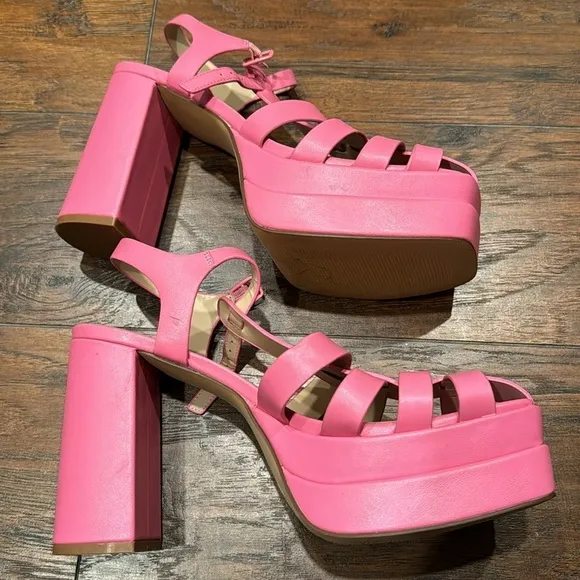 NEW! BP Pink Amaya Fisherman Platform Sandals - Size 8.5