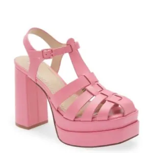 NEW! BP Pink Amaya Fisherman Platform Sandals - Size 8.5