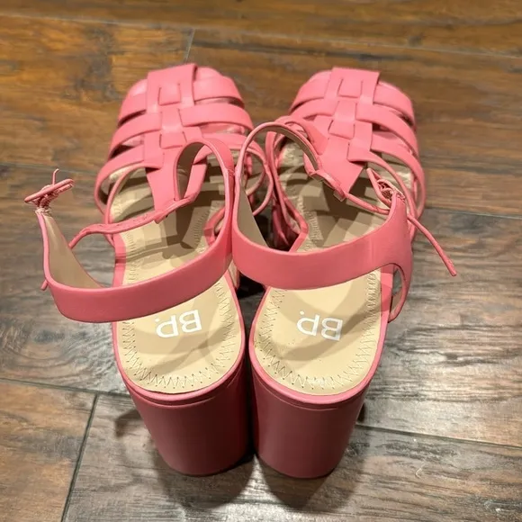 NEW! BP Pink Amaya Fisherman Platform Sandals - Size 8.5