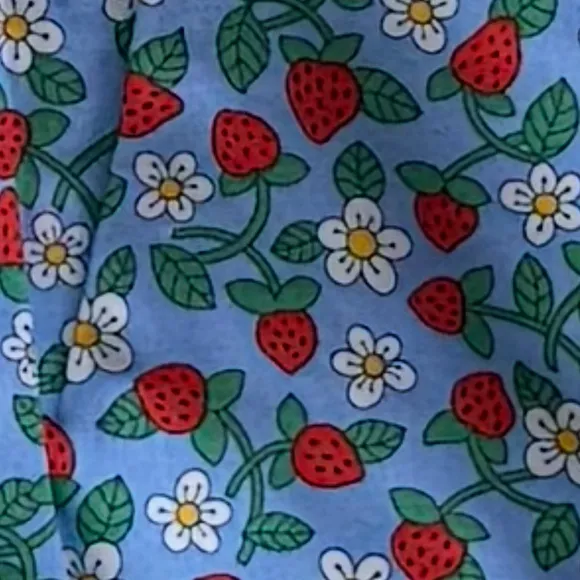 New CLASSIC PREPGirls' Long Sleeve Hattie Dress Strawberry Print Smocked Bodice