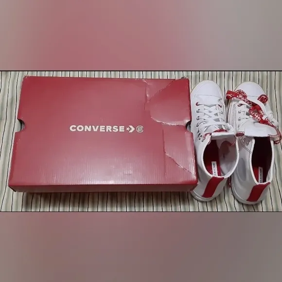 New, Converse Chuck 70 High White/Red, Mens 9, Womens 11 Sneakers