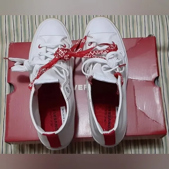 New, Converse Chuck 70 High White/Red, Mens 9, Womens 11 Sneakers