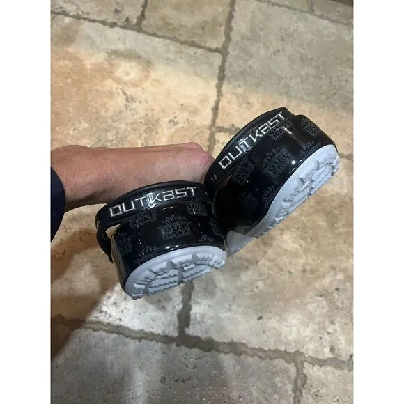 NEW Crocs OUTKAST‎ CLASSIC CLOG Black / Silver Size Men's 10 Womens 12