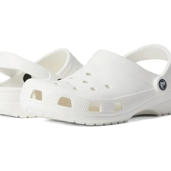 NEW! Crocs Unisex-Adult Classic Clogs , White, 8 Men/10 Women