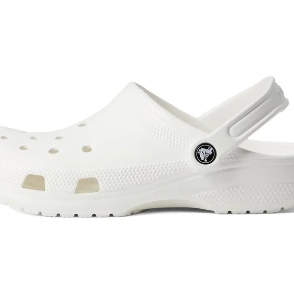 NEW! Crocs Unisex-Adult Classic Clogs , White, 8 Men/10 Women