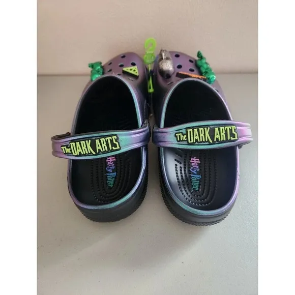 New Crocs x Harry Potter Classic Clog Shoes Size M11 Black Dark Arts