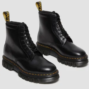 NEW Doc Martens Black Smooth Leather Rikard 8I Platform Boots 9