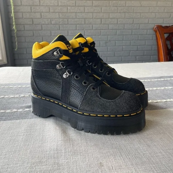 NEW Dr. Martens Zuma Hiker Quad Platform Boots Black Women’s Size 8