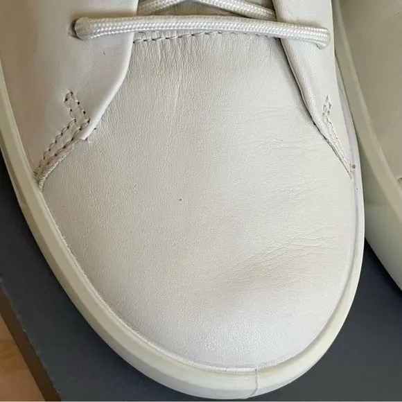 NEW ECCO Soft 8 Comfort 100% Leather Sneaker, Shadow White Off White Size 9, NIB