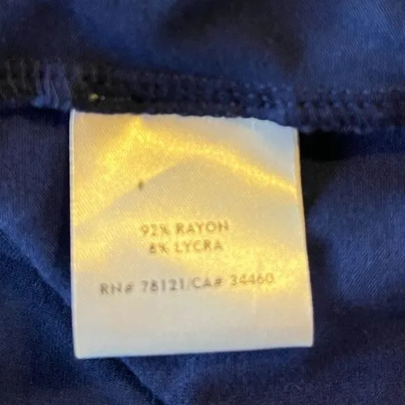 New Eileen Fisher, blue keyhole, sleeveless dress
