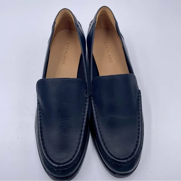 NEW Everlane Black Leather The Modern Loafer in Size 8