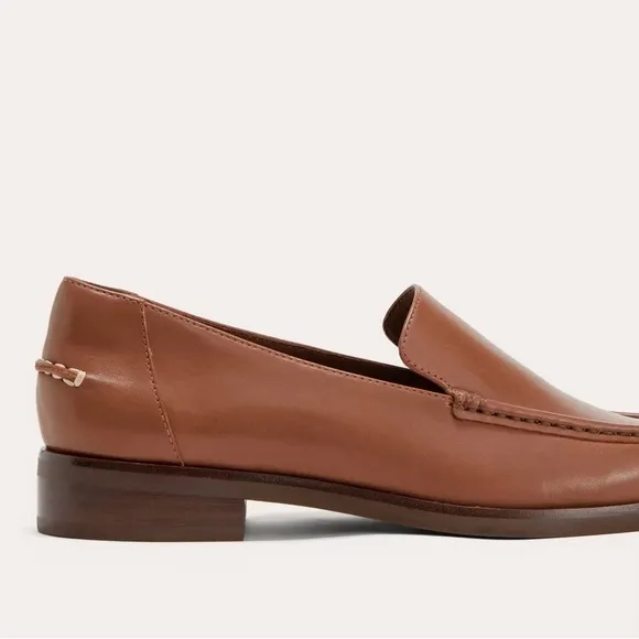 NEW Everlane The Modern Loafer in Rum Brown Leather, Women's Size 6.5, $168