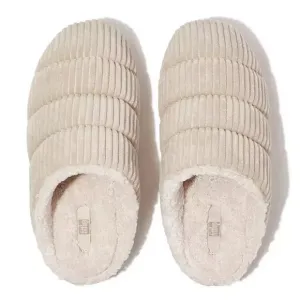 new Fitflop Chrissie Corduroy Fleece Lined Slippers ivory