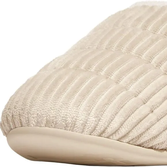 new Fitflop Chrissie Corduroy Fleece Lined Slippers ivory