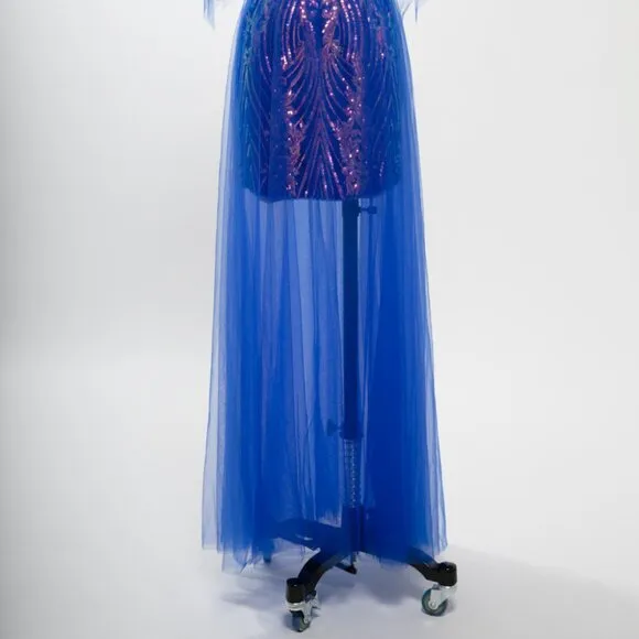 NEW FORMAL SLEEVELESS SHEATH DRESS EMBROIDERED W/ SPARKLING SEQUINS AS P2118