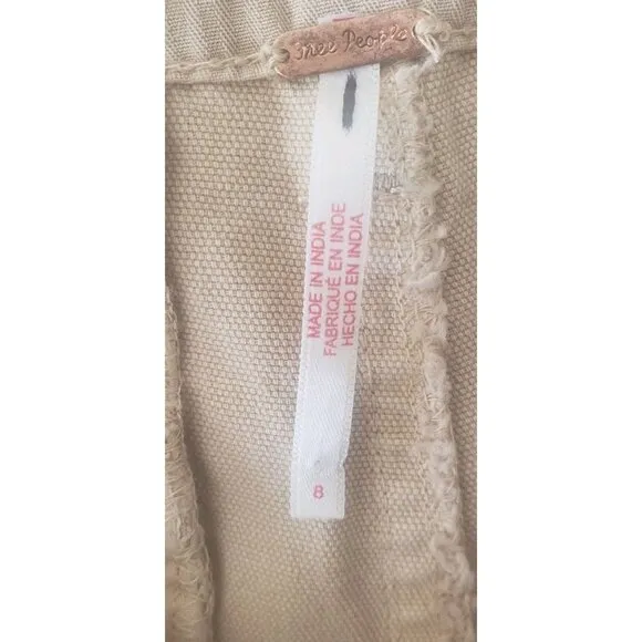 NEW FREE PEOPLE ALL YOURS MICRO SHORTS KHAKI SZ 8