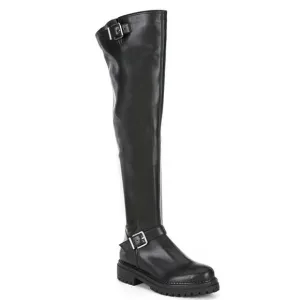 NEW GB Game-Changer Over-the-Knee Lug Sole Combat Boots in Black