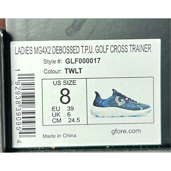 New- G/Fore GFORE G4 MG4x2 Debossed Skull T Golf Shoes Sneakers Women's 8 Blue