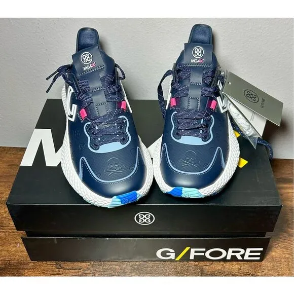 New- G/Fore GFORE G4 MG4x2 Debossed Skull T Golf Shoes Sneakers Women's 8 Blue