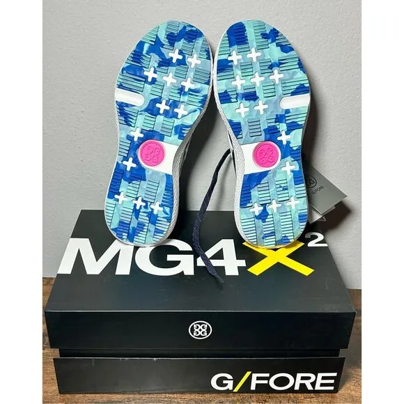 New- G/Fore GFORE G4 MG4x2 Debossed Skull T Golf Shoes Sneakers Women's 8 Blue