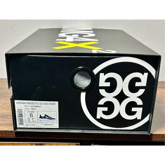 New- G/Fore GFORE G4 MG4x2 Debossed Skull T Golf Shoes Sneakers Women's 8 Blue